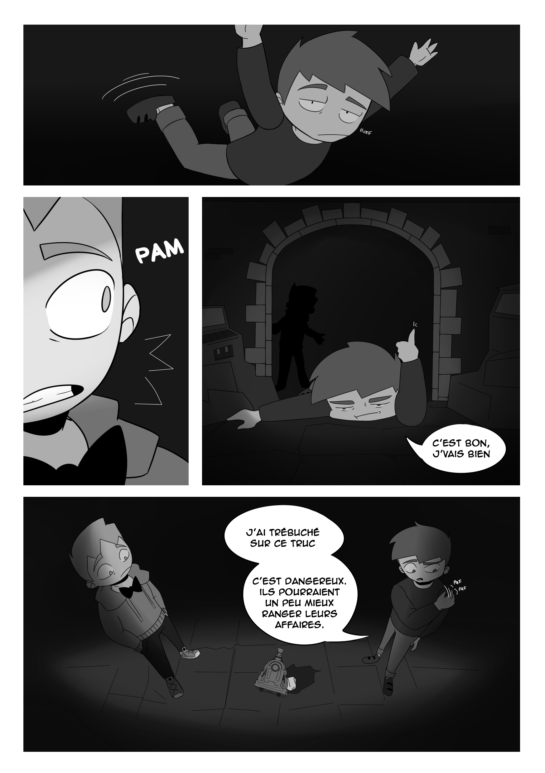 Flextstory — L'horloge, planche 1/7