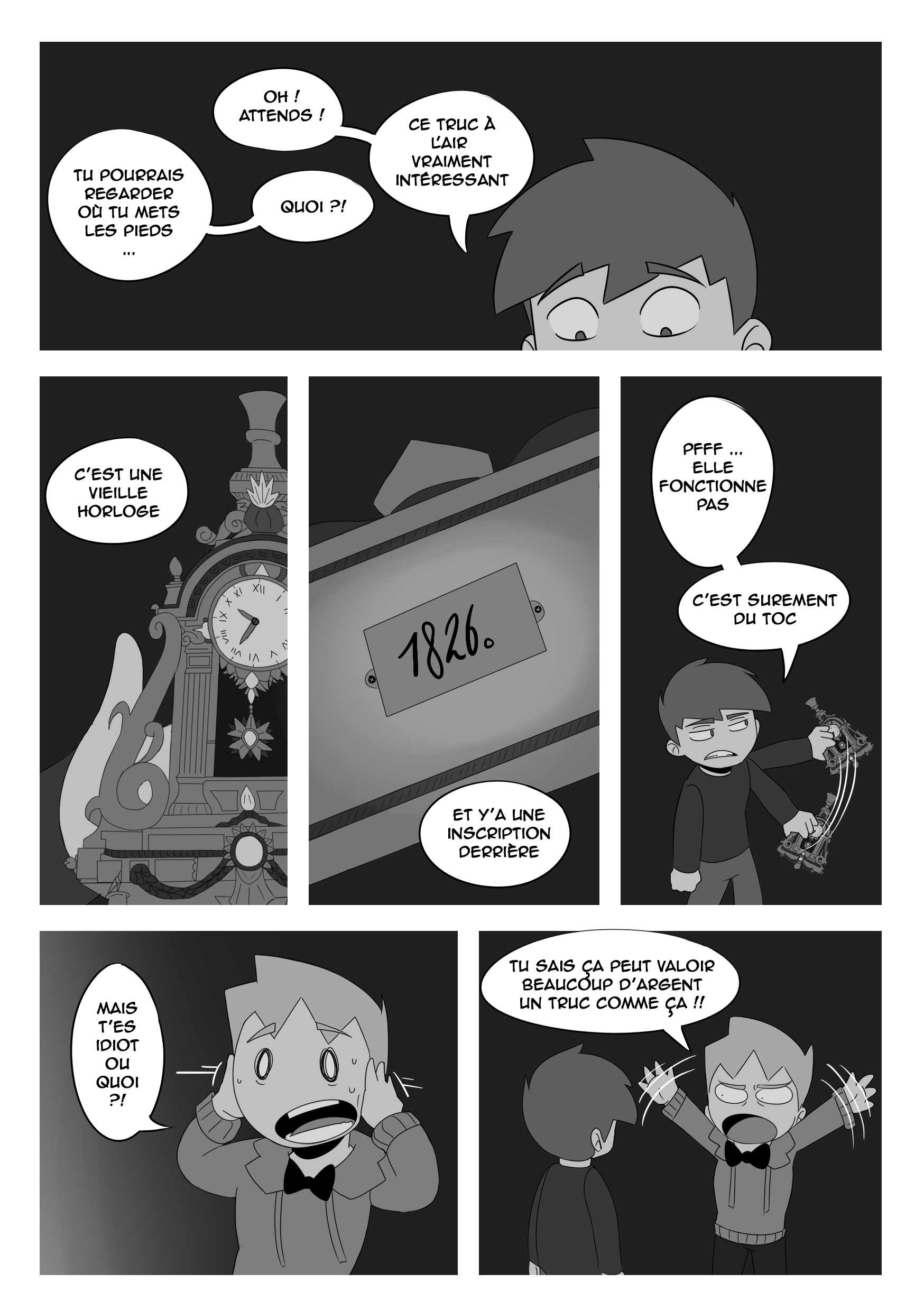 Flextstory — L'horloge, planche 2/7