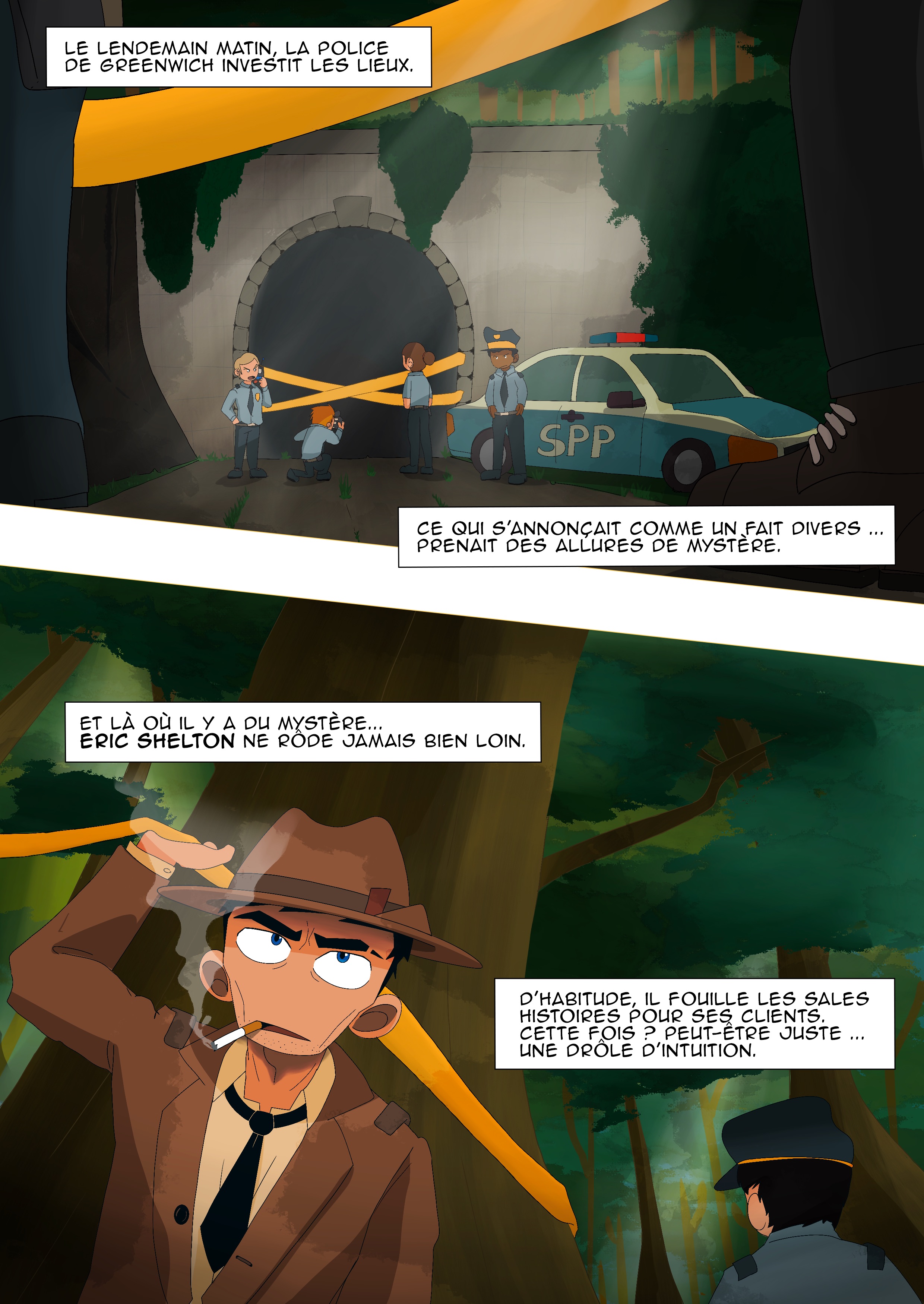 Flextstory — Le détective, planche 1/5